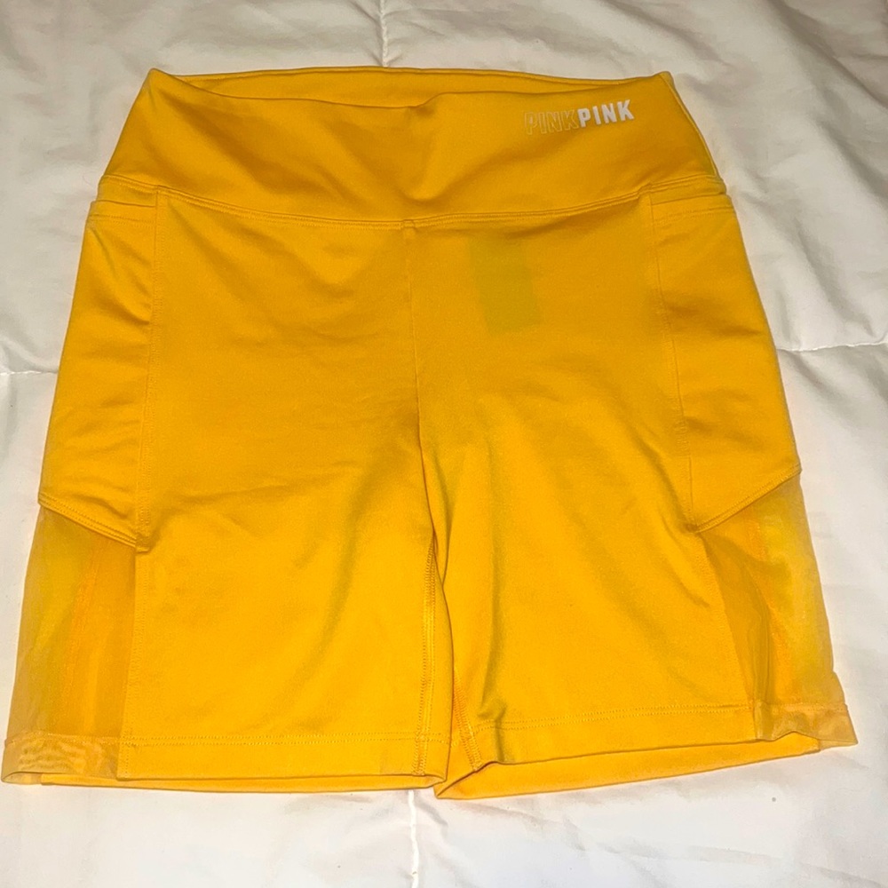 Pink biker shorts